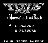 Titus the Fox to Marrakech and Back (USA, Europe) Title Screen